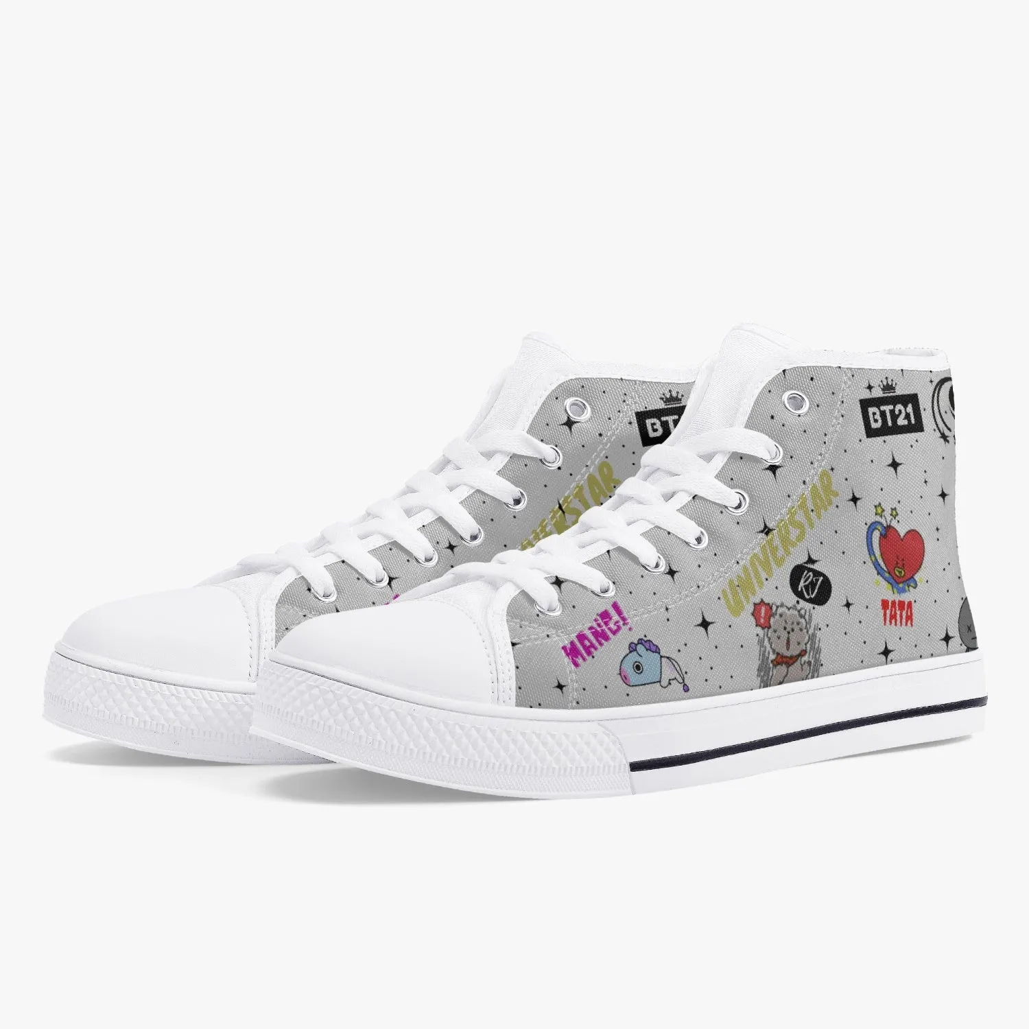 179. BT21-Classic High-Top Canvas Shoes