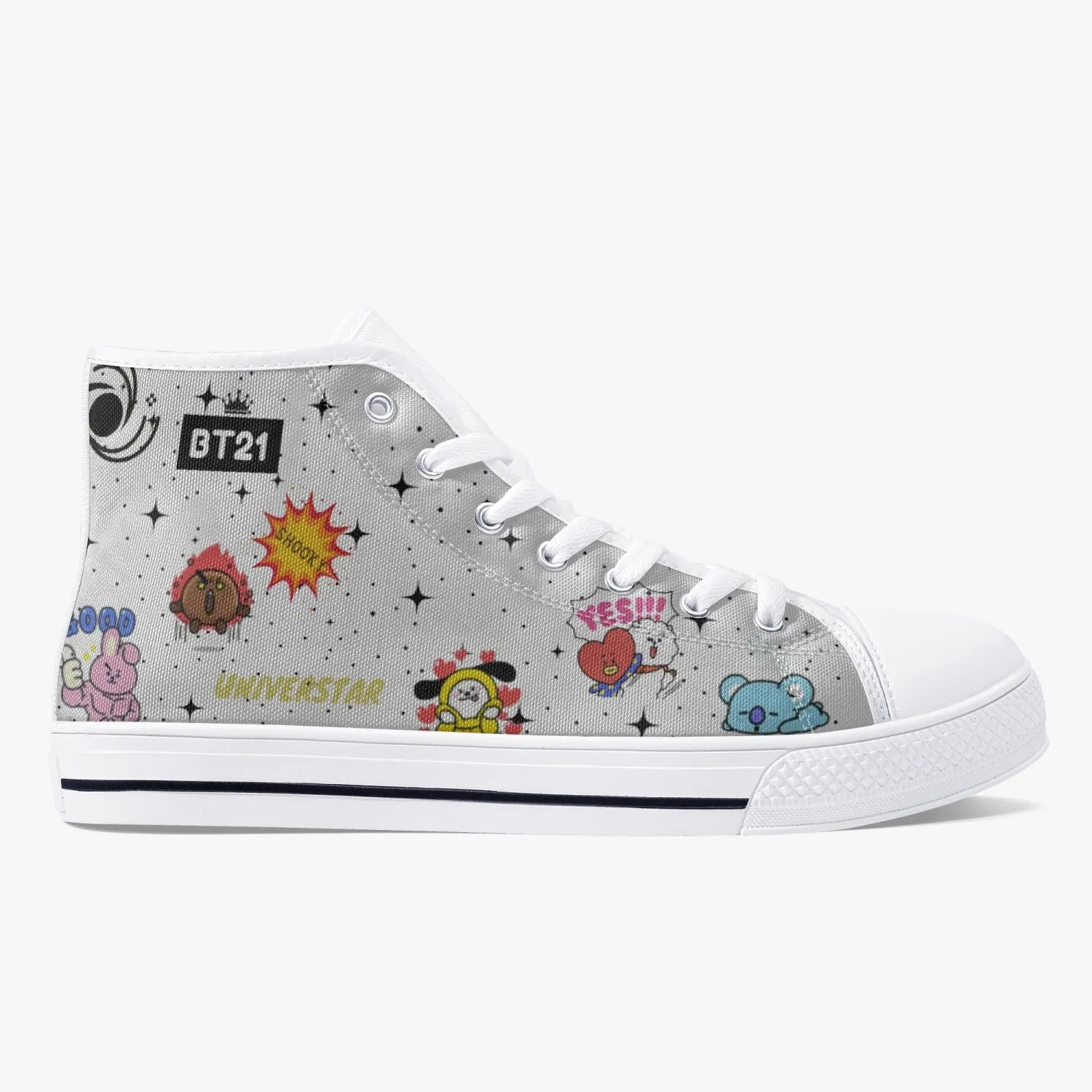 179. BT21-Classic High-Top Canvas Shoes