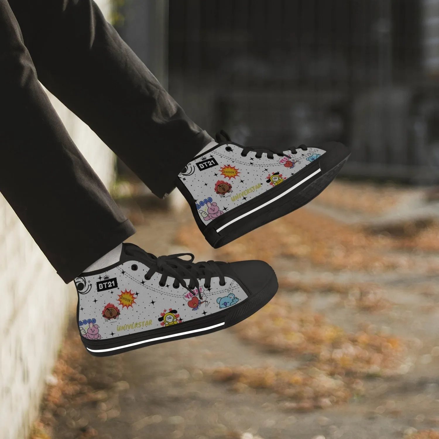 179. BT21-Classic High-Top Canvas Shoes