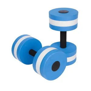 1pair Water Floating Dumbbell EVA Foam Swimming Pool Exercise Adjustable Dumbbell(Blue White)