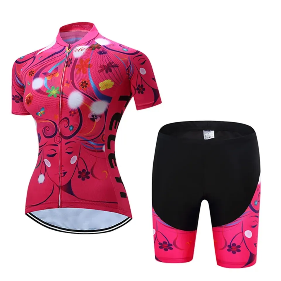 2023 Jersey Set Short Sleeve Cycling Clothes Riding Clothing Fashion Leisure Bike Wear Women MTB Women Breathable Quick-Dry