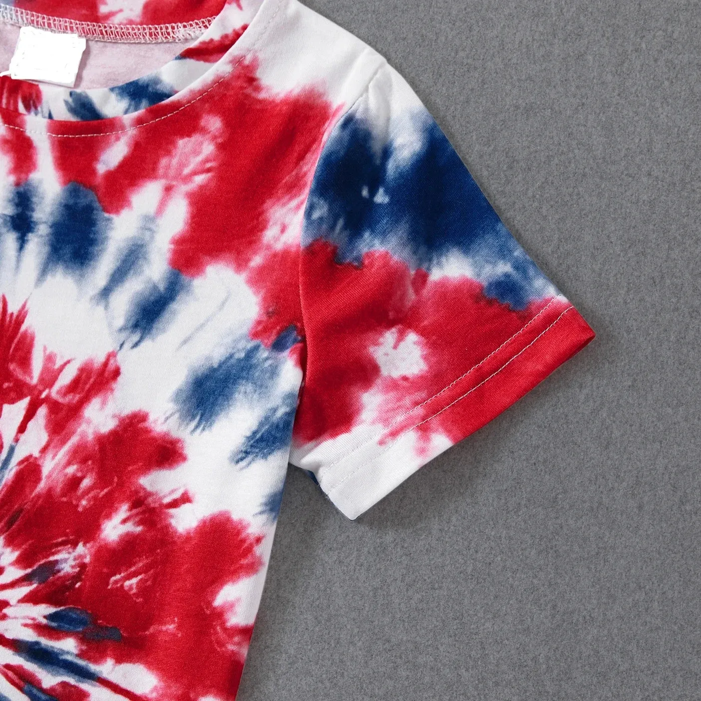 4th of July Independence Day Family Matching Tie Dye Short-sleeve Tee