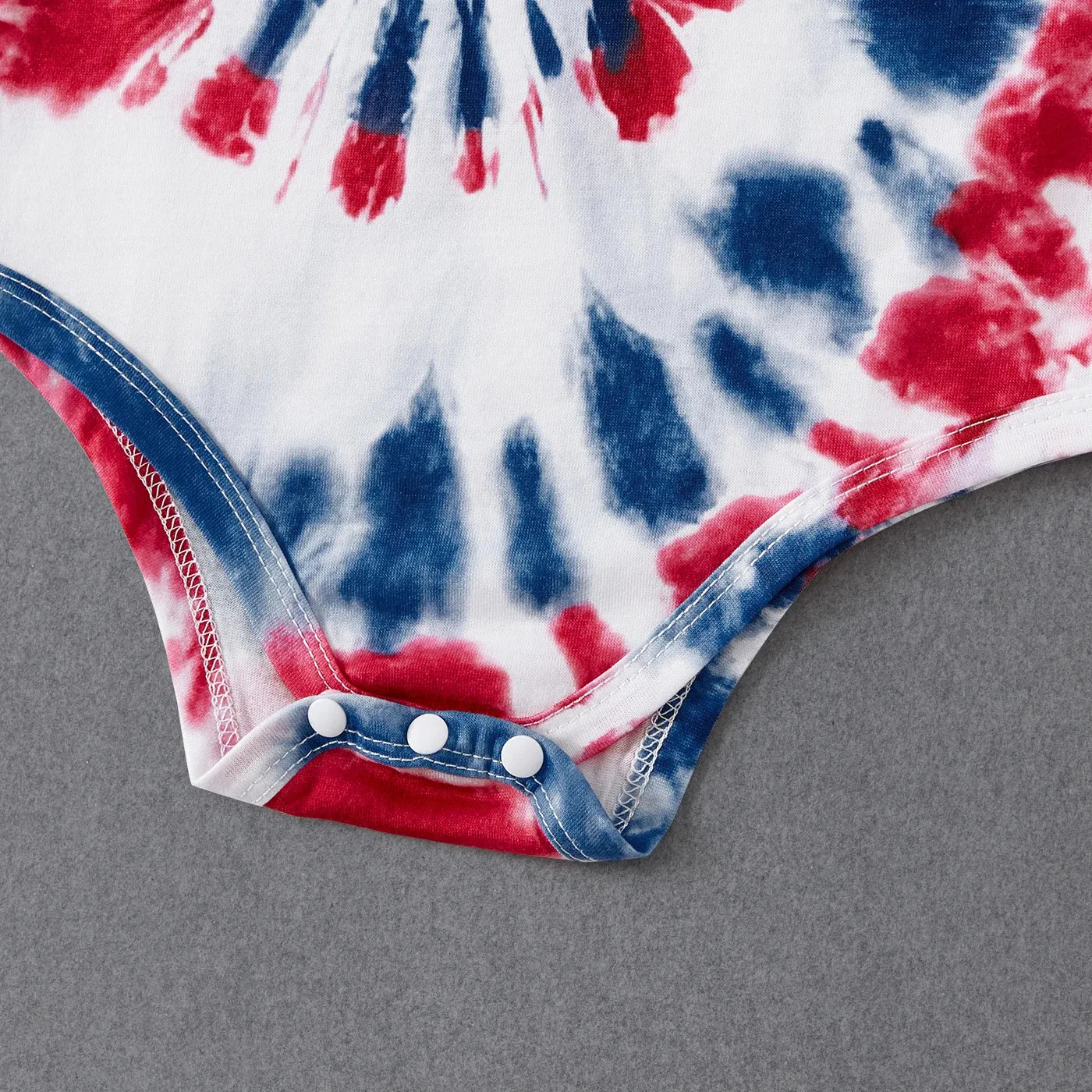 4th of July Independence Day Family Matching Tie Dye Short-sleeve Tee