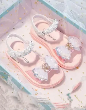 A Precious Diamond Sparkly Strap Sandals by Liv and Mia