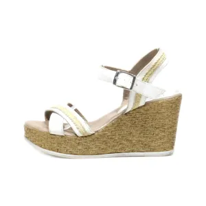 Arizona Wedge Sandals Leather White Colour For Women