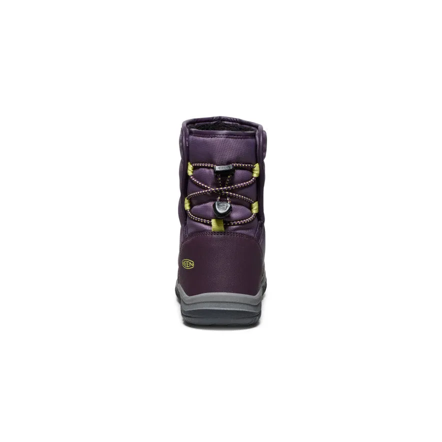 Big Kids' Puffrider Waterproof Winter Boot  |  Black Plum/Daiquiri Green