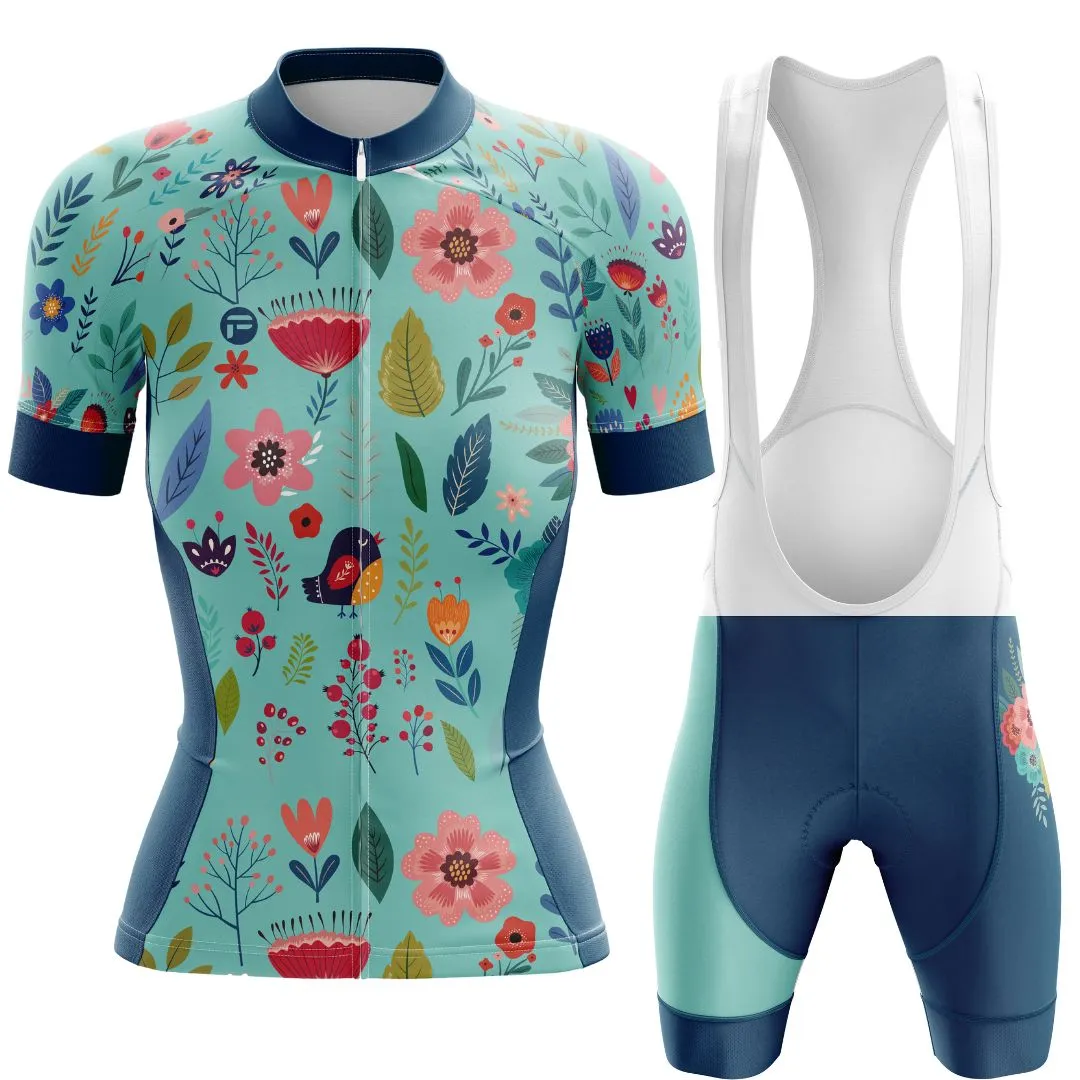 Blooming Garden | Women's Short Sleeve Cycling Set