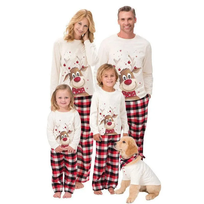 Christmas Family Matching Pajamas Set Deer Adult Kid Family Matching C