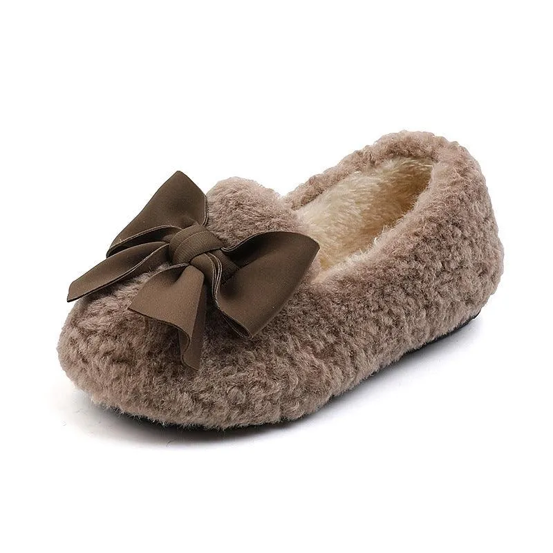 CozyStep Insulated Cotton-Padded Shoes – Furry Winter Shoes for Girls