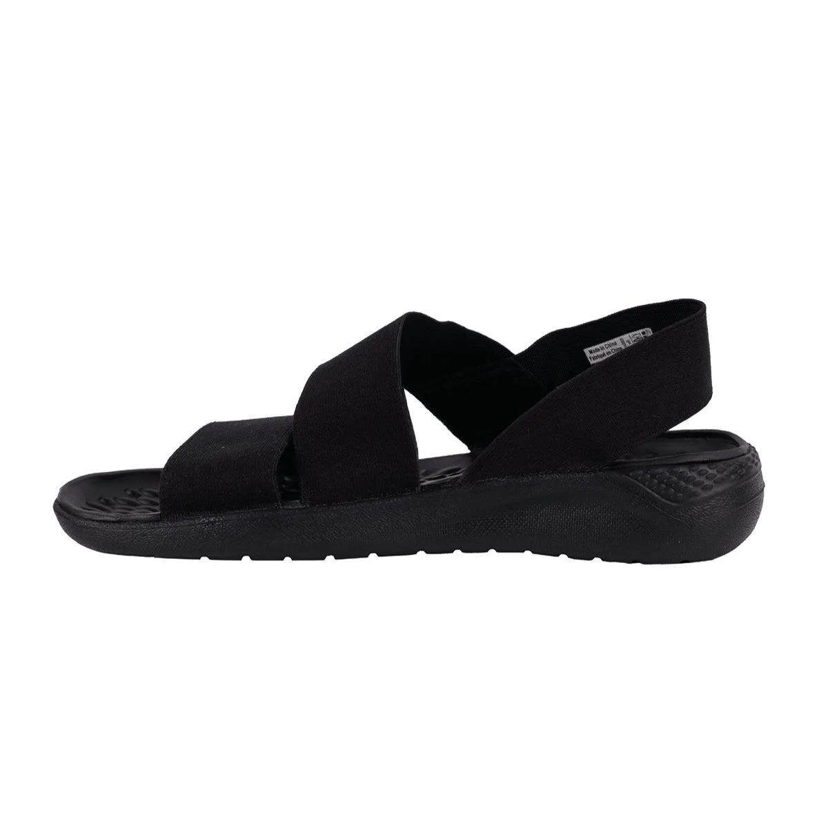 Crocs Lite Ride Strap Flat Sandals Fabric Black Colour For Women