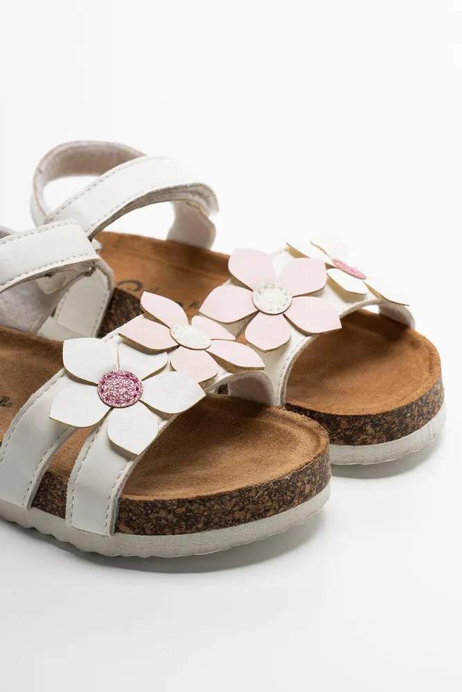 Daisy Sandal White