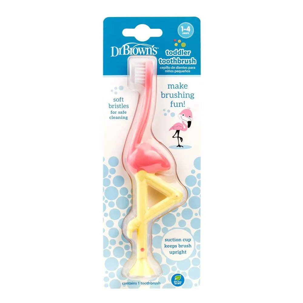 Dr Brown's Toddler Toothbrush (1 Pk) - Flamingo