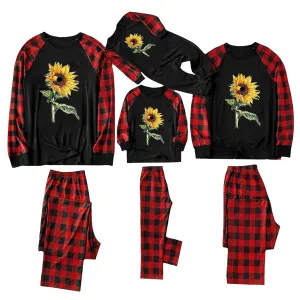 Family Matching Sunflower Family Look Pajama Set