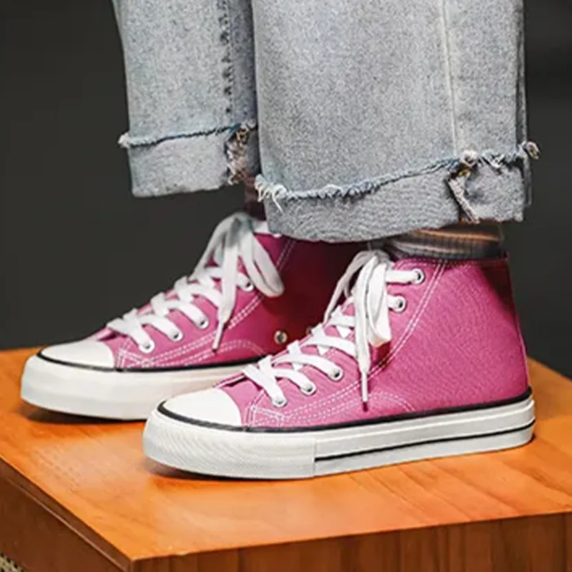 Funki Buys | Boots | Women's Bright Canvas High Top Sneakers