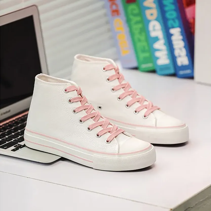 Funki Buys | Boots | Women's Bright Canvas High Top Sneakers