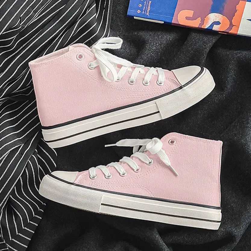 Funki Buys | Boots | Women's Bright Canvas High Top Sneakers