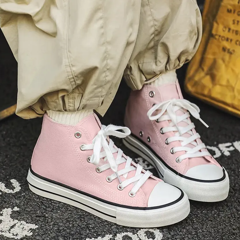 Funki Buys | Boots | Women's Bright Canvas High Top Sneakers