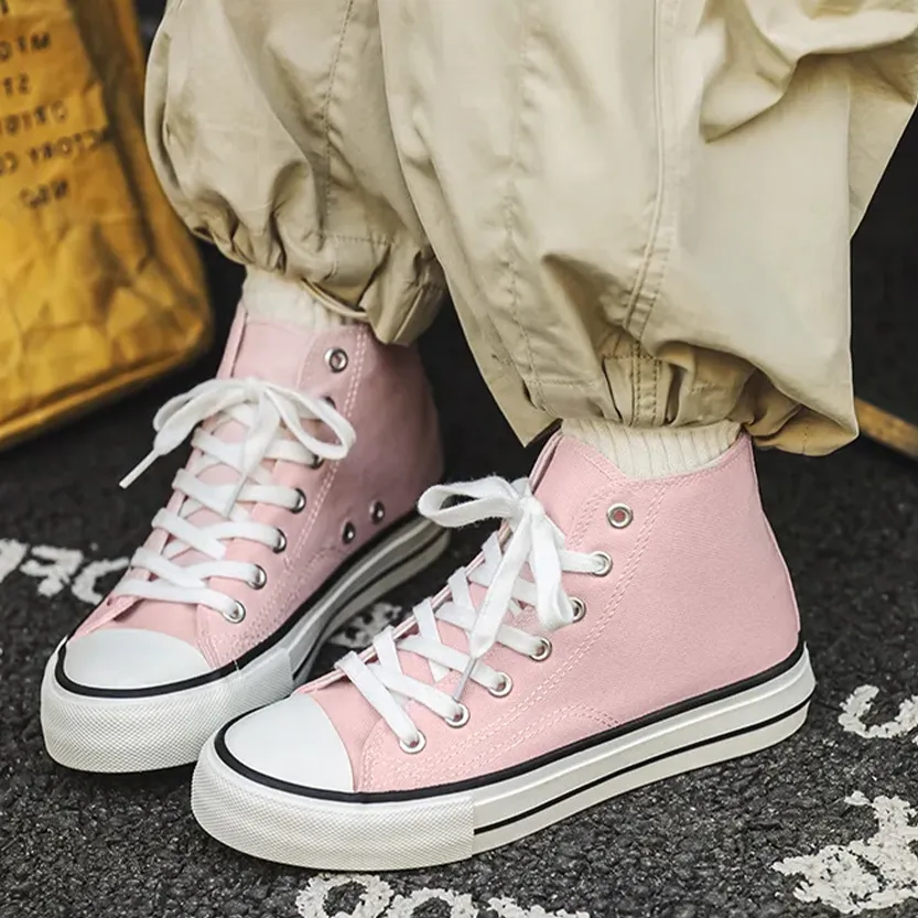 Funki Buys | Boots | Women's Bright Canvas High Top Sneakers