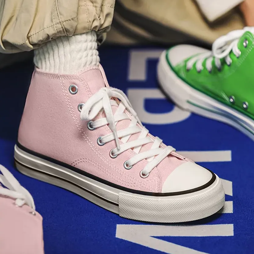 Funki Buys | Boots | Women's Bright Canvas High Top Sneakers