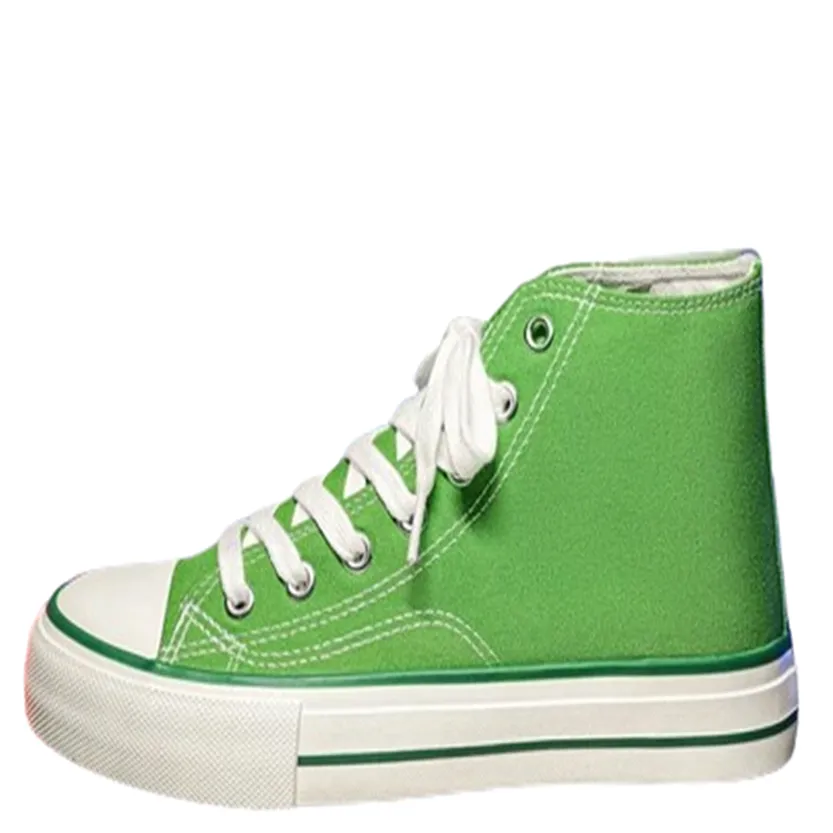 Funki Buys | Boots | Women's Bright Canvas High Top Sneakers