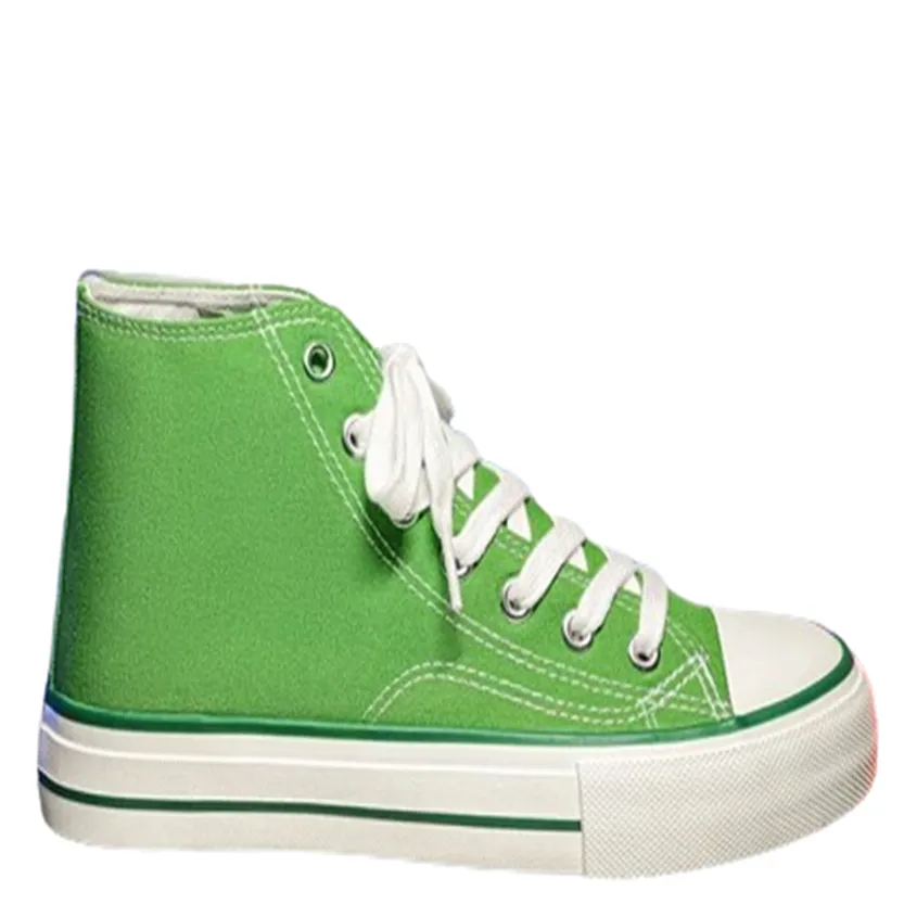 Funki Buys | Boots | Women's Bright Canvas High Top Sneakers