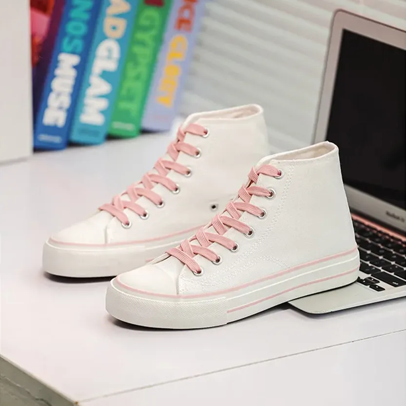 Funki Buys | Boots | Women's Bright Canvas High Top Sneakers