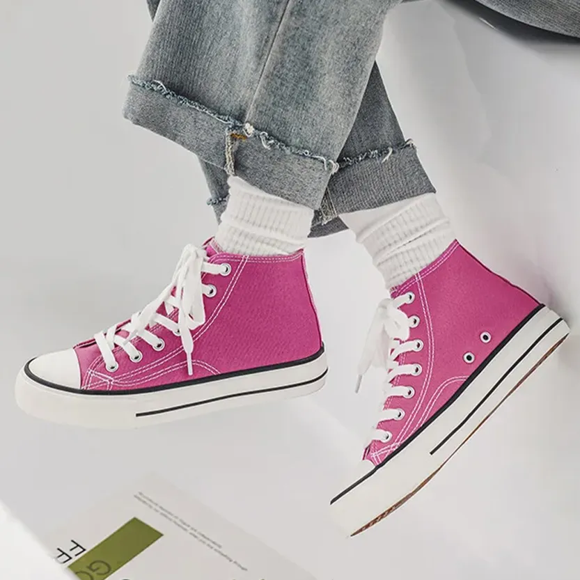 Funki Buys | Boots | Women's Bright Canvas High Top Sneakers