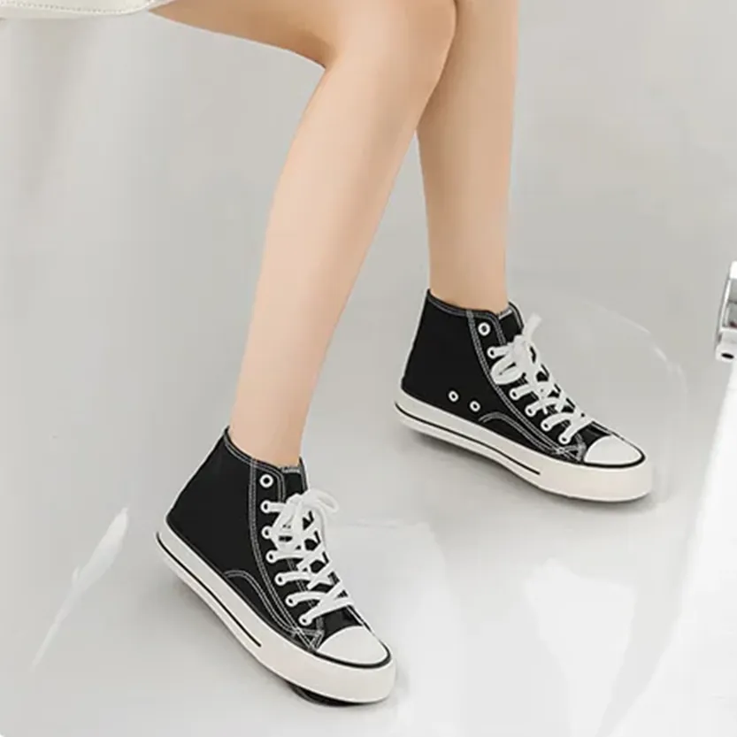 Funki Buys | Boots | Women's Bright Canvas High Top Sneakers