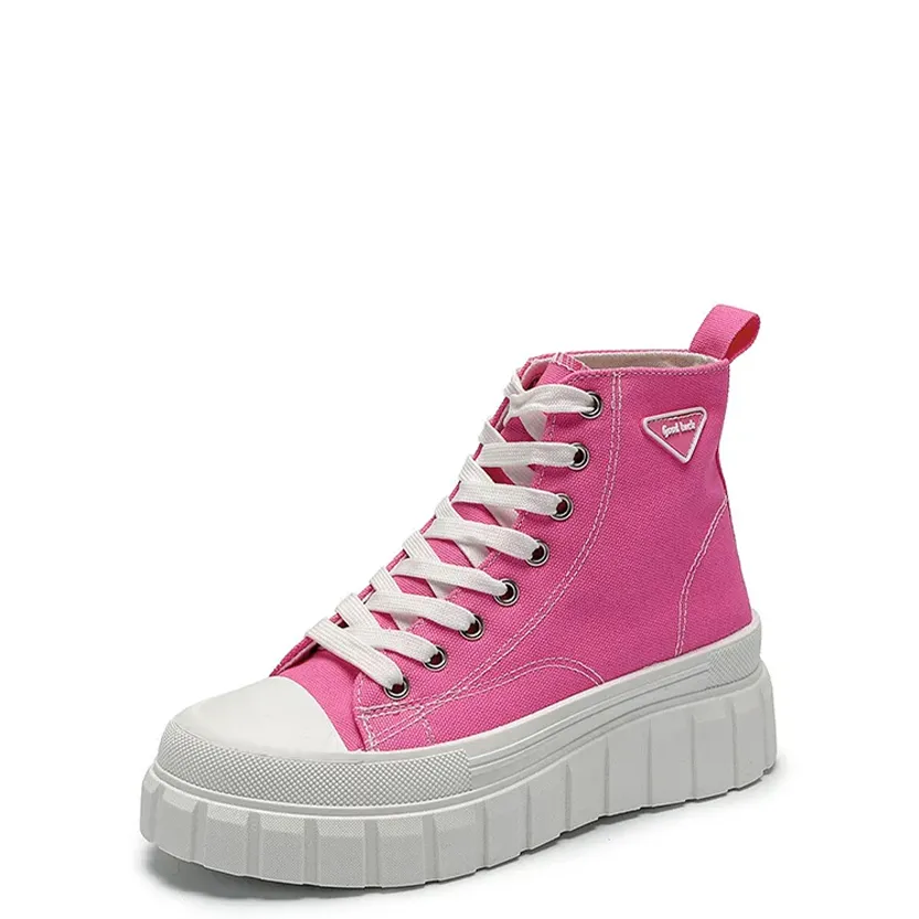 Funki Buys | Boots | Women's Casual Canvas Lace Up Sneakers