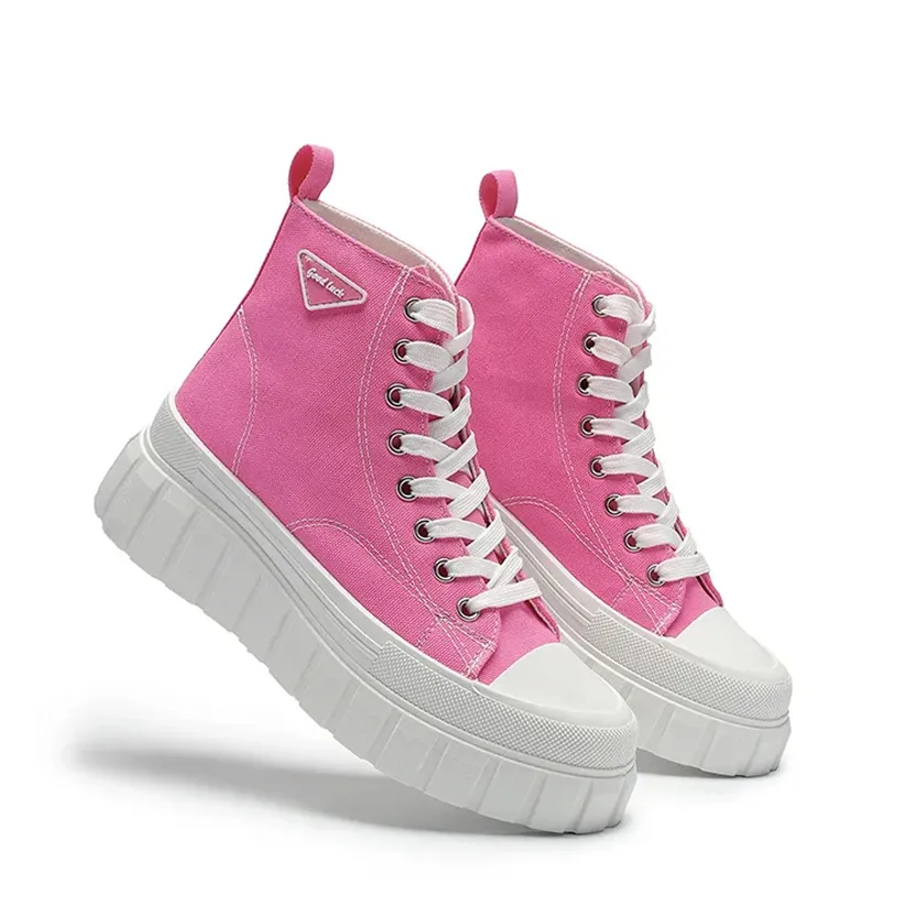 Funki Buys | Boots | Women's Casual Canvas Lace Up Sneakers