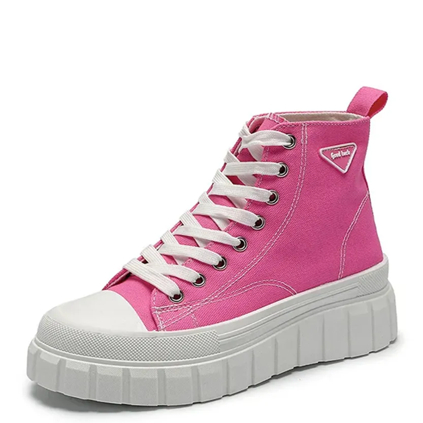 Funki Buys | Boots | Women's Casual Canvas Lace Up Sneakers