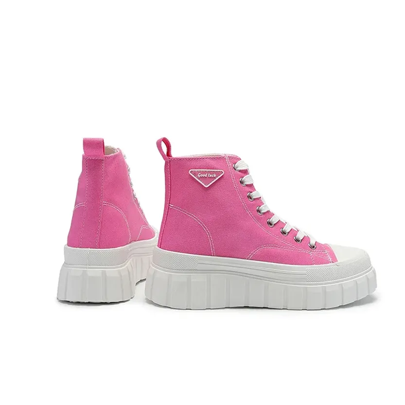 Funki Buys | Boots | Women's Casual Canvas Lace Up Sneakers