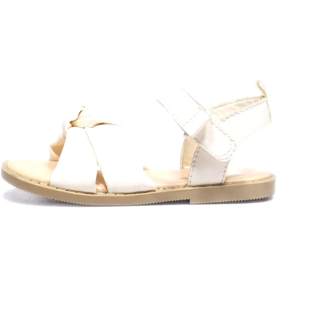 H&M Flat Sandals Leather White Colour For Kids