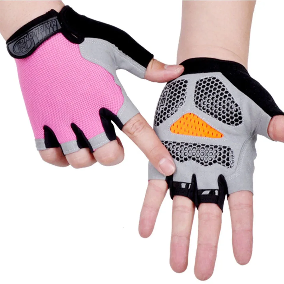 HOT Cycling Anti-slip Anti-sweat Men Women Half Finger Gloves Breathable Anti-shock Sports Gloves Bike Bicycle Glove