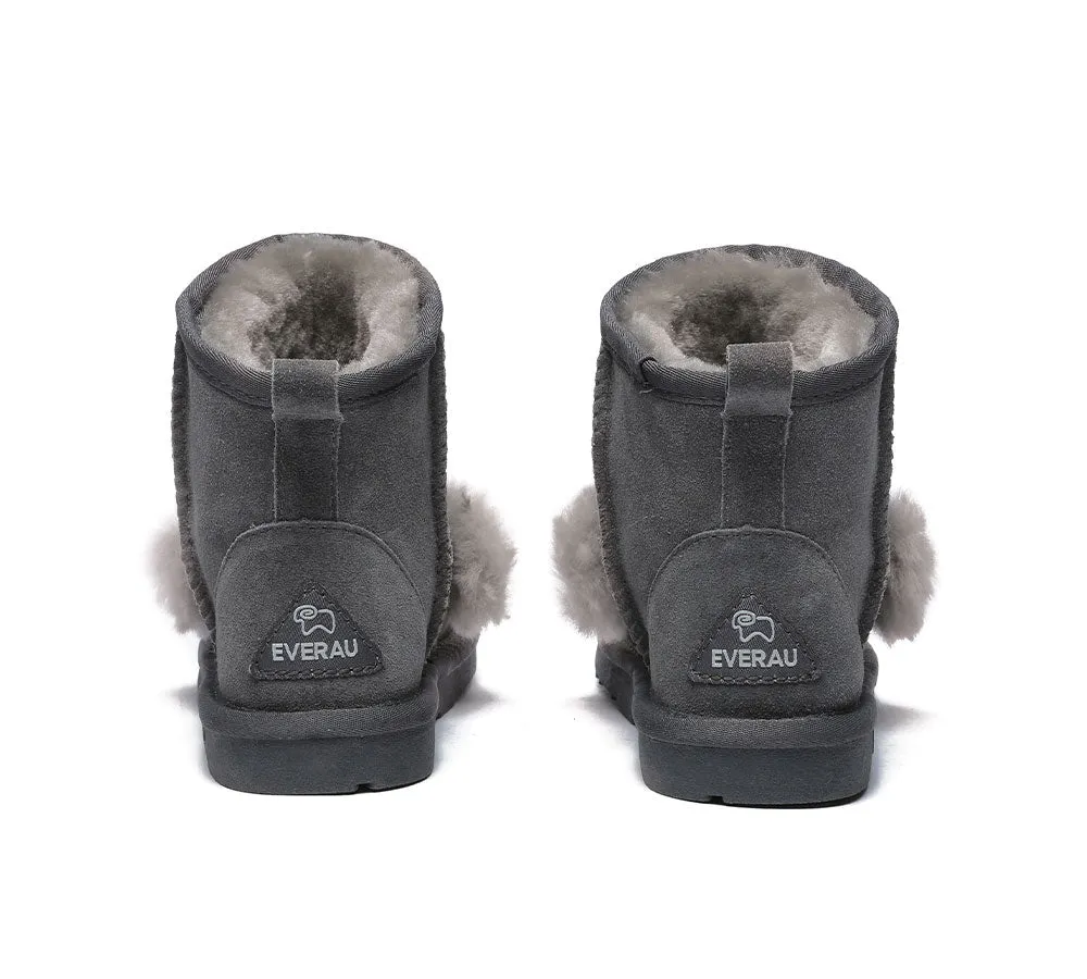 Kid Sheepskin Wool Suede Boots Koala Kids Plus