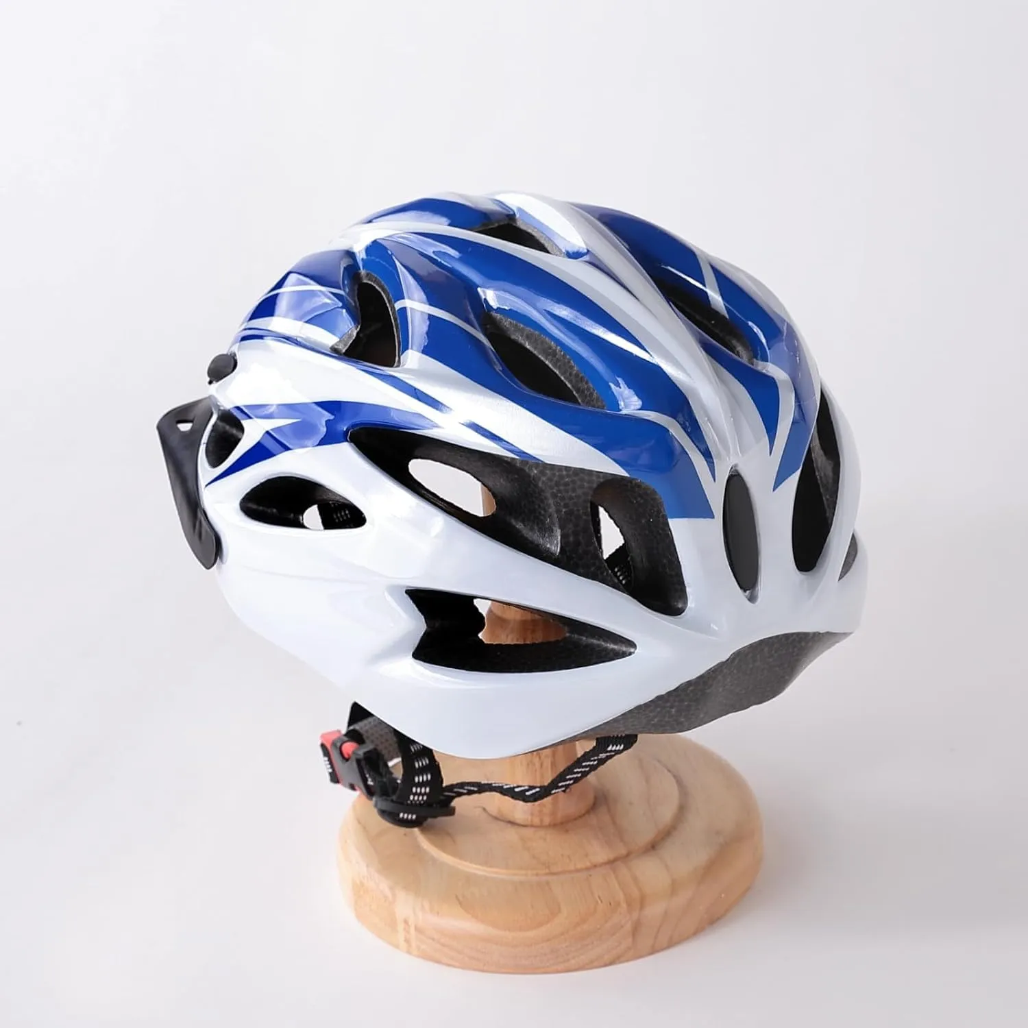 Kuber Industries Cycling Helmet with Detachable Visor|Helmet for Mountain, Road Bike & Skating|Breathable & Adjustable Bicycle Helmet|Ideal for Adults and Kids-Pack of 6 (Blue & White)