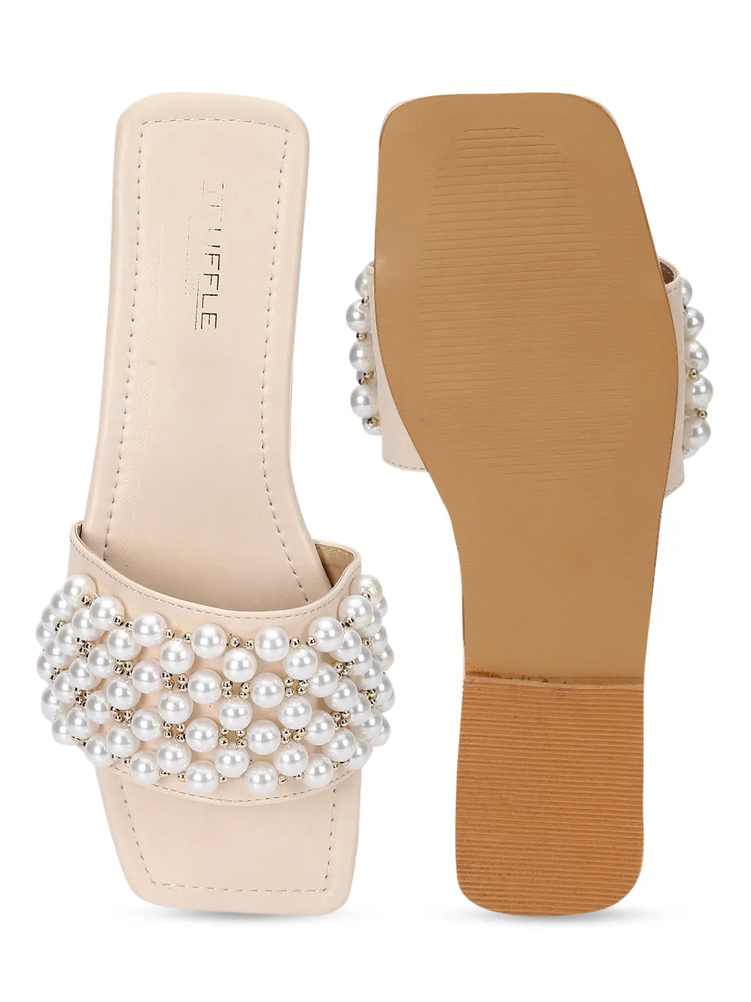 Light Beige PU Slip-On Flats (TC-KL004-LBEIG)