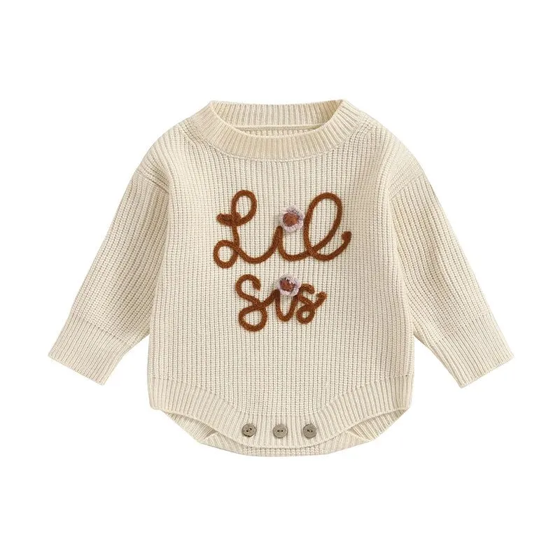 Lil Sis Embroidery Romper