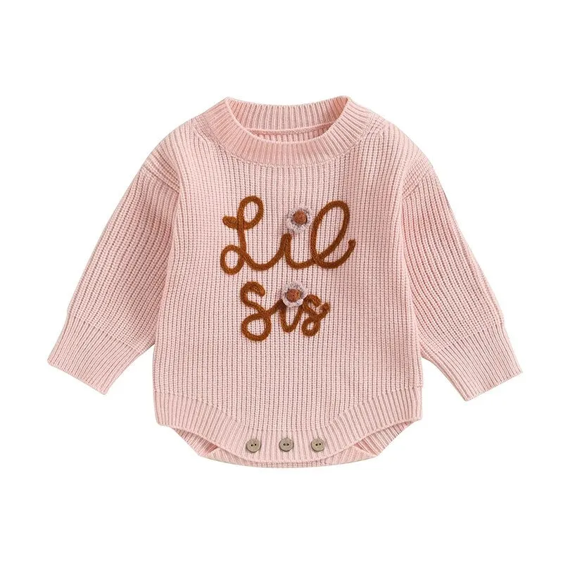 Lil Sis Embroidery Romper