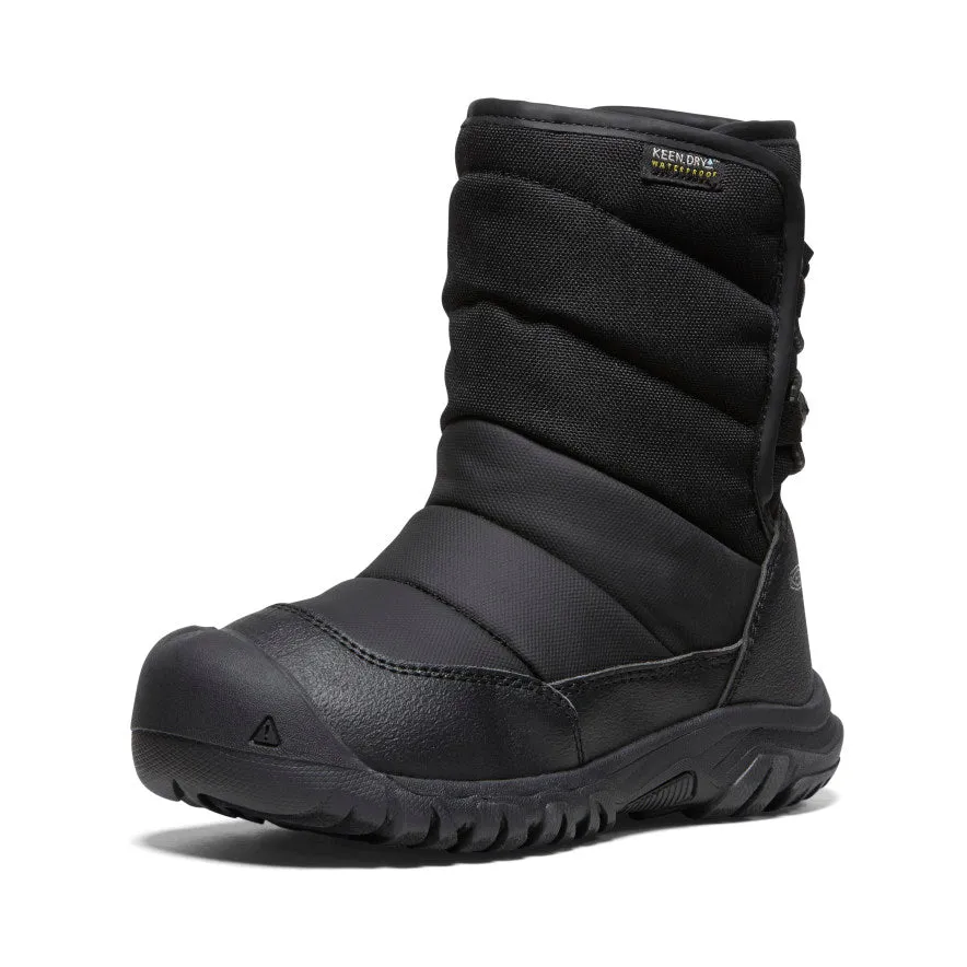 Little Kids' Puffrider Waterproof Winter Boot  |  Black/Steel Grey