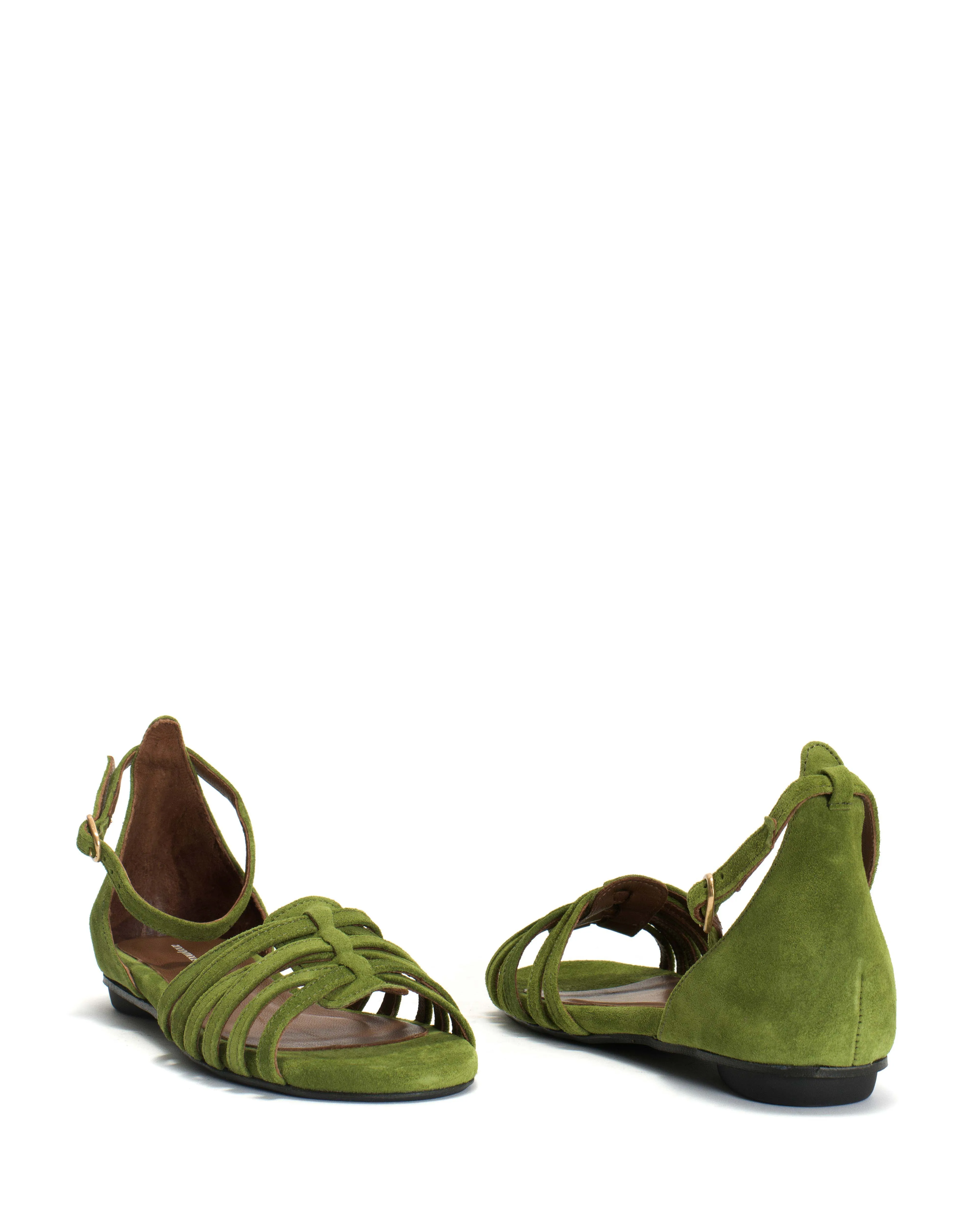 Mareike 10 Calf suede Grass green