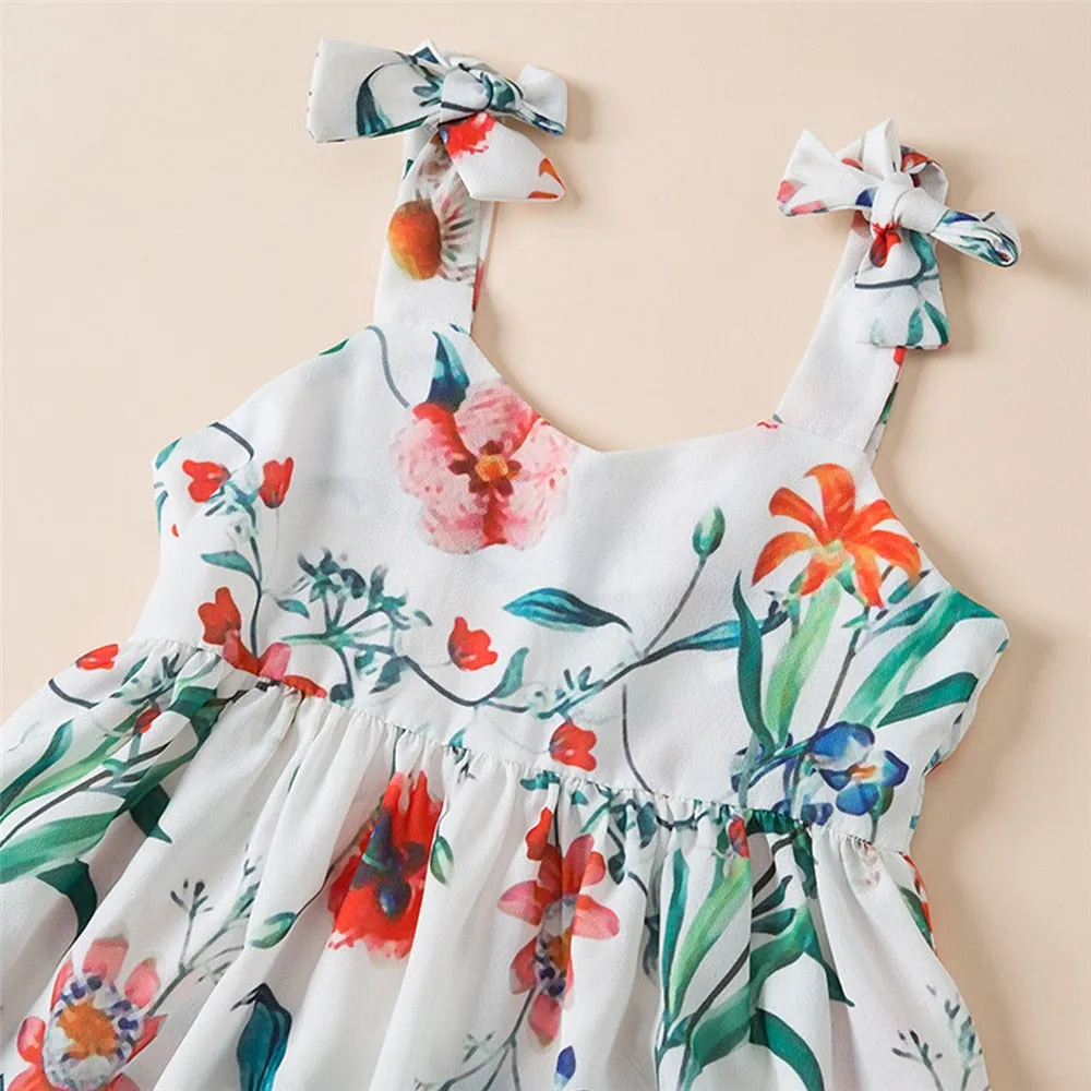 Matching Family Outfit - Mummy and Daughter Floral Dress