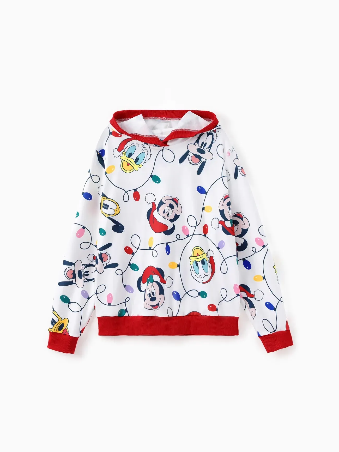 Mickey Printed Family Christmas Hoodie Set