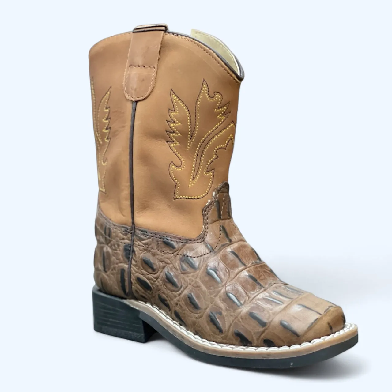 OLD WEST TODDLERS BROWN CROC PRINT BSI1830