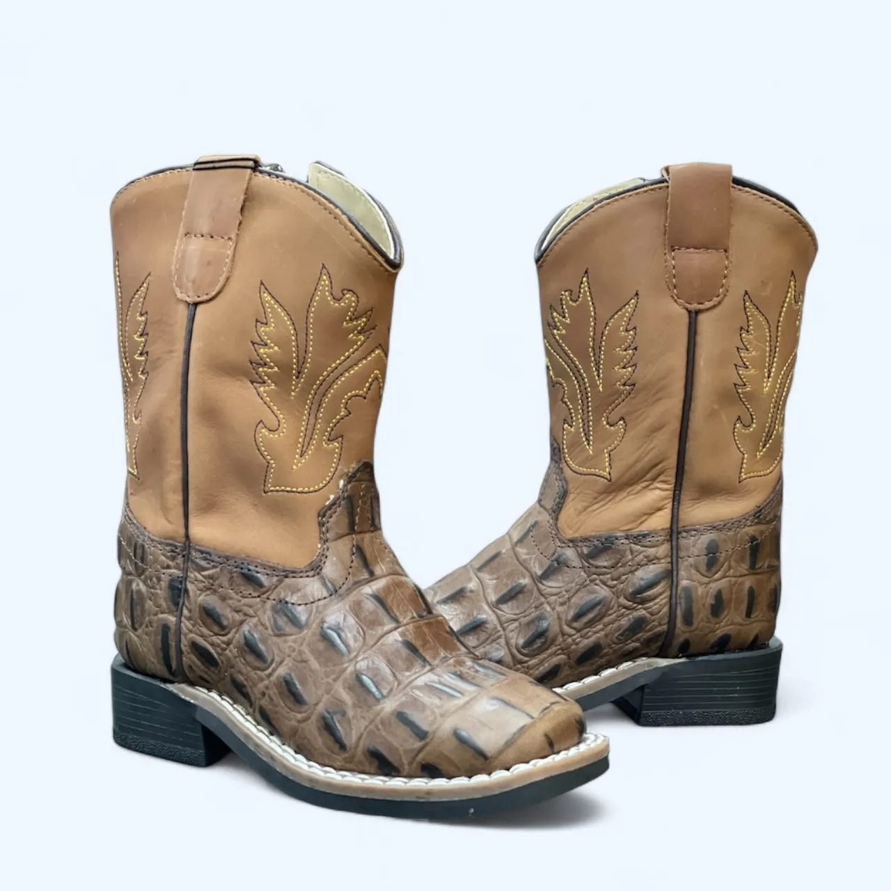 OLD WEST TODDLERS BROWN CROC PRINT BSI1830