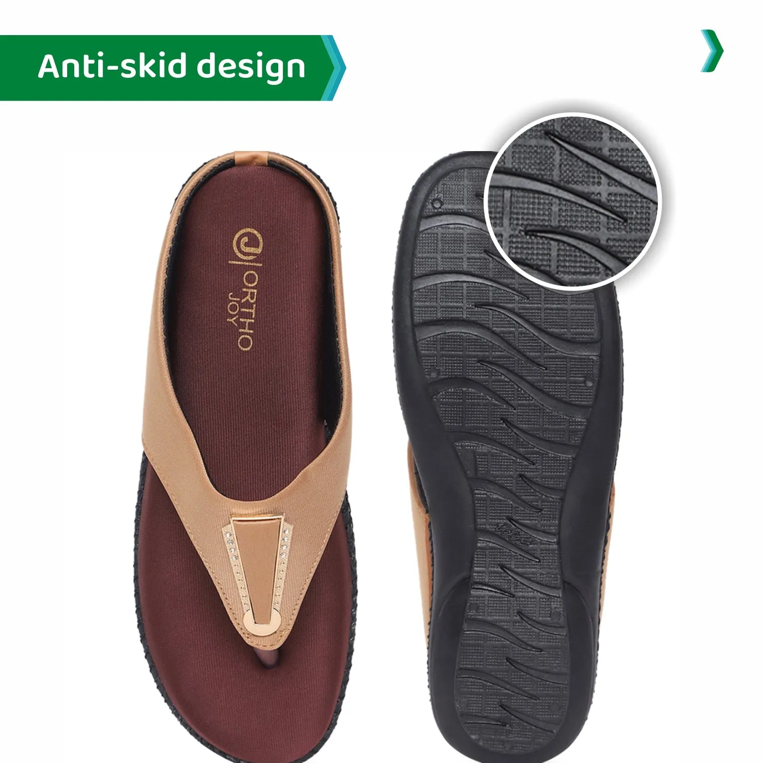 ORTHO JOY Fancy doctor slippers | Flat sandals