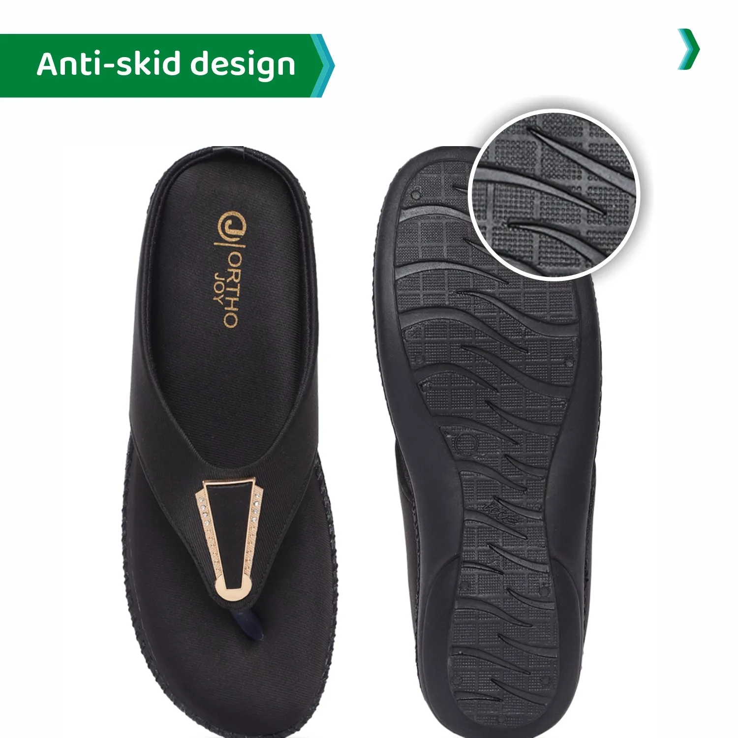 ORTHO JOY Fancy doctor slippers | Flat sandals