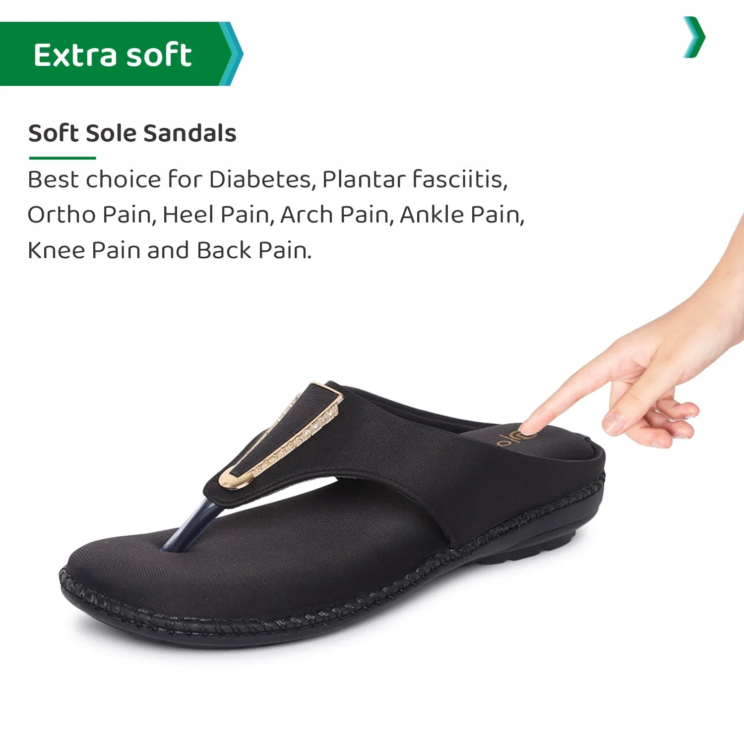 ORTHO JOY Fancy doctor slippers | Flat sandals