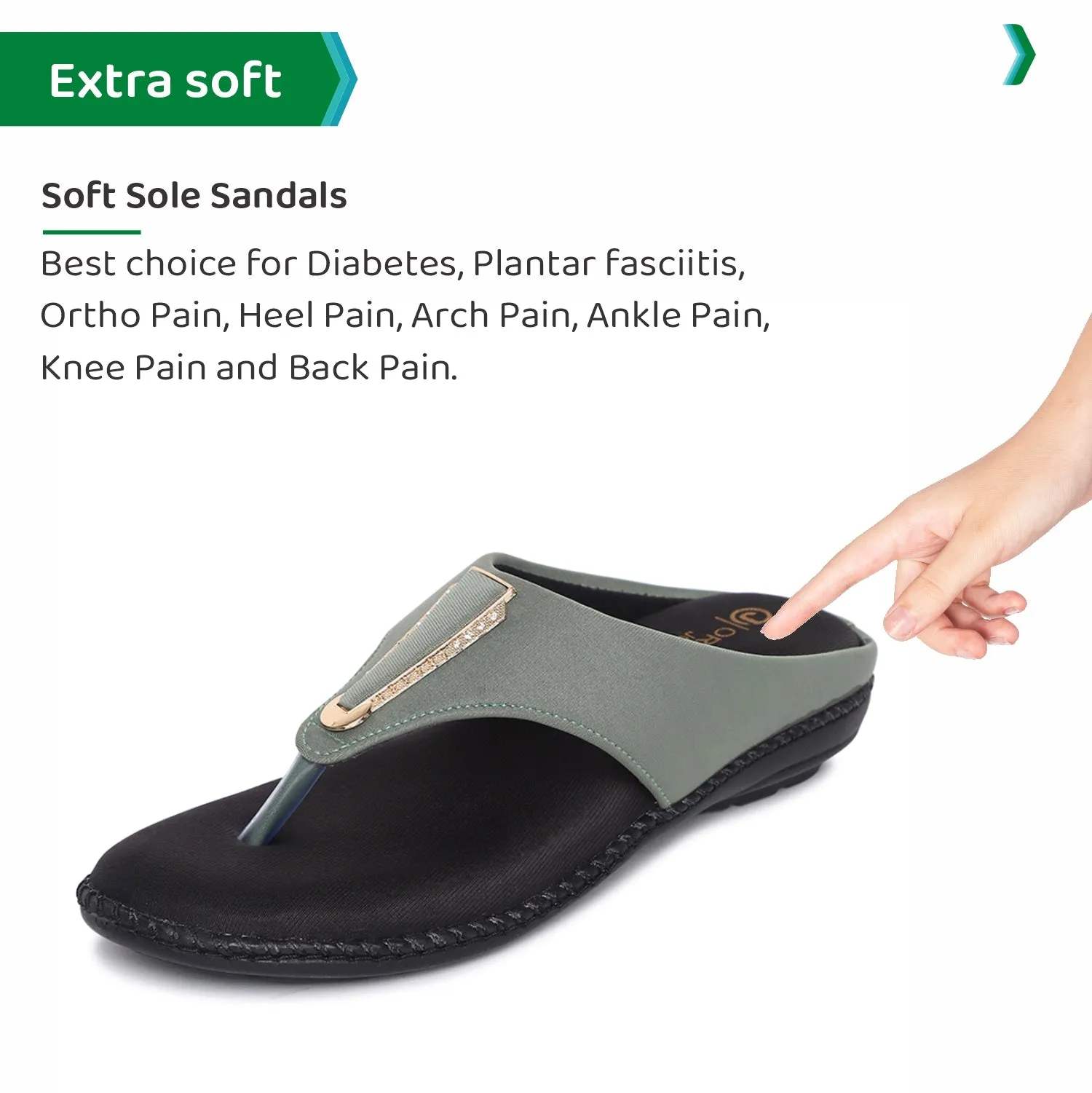 ORTHO JOY Fancy doctor slippers | Flat sandals