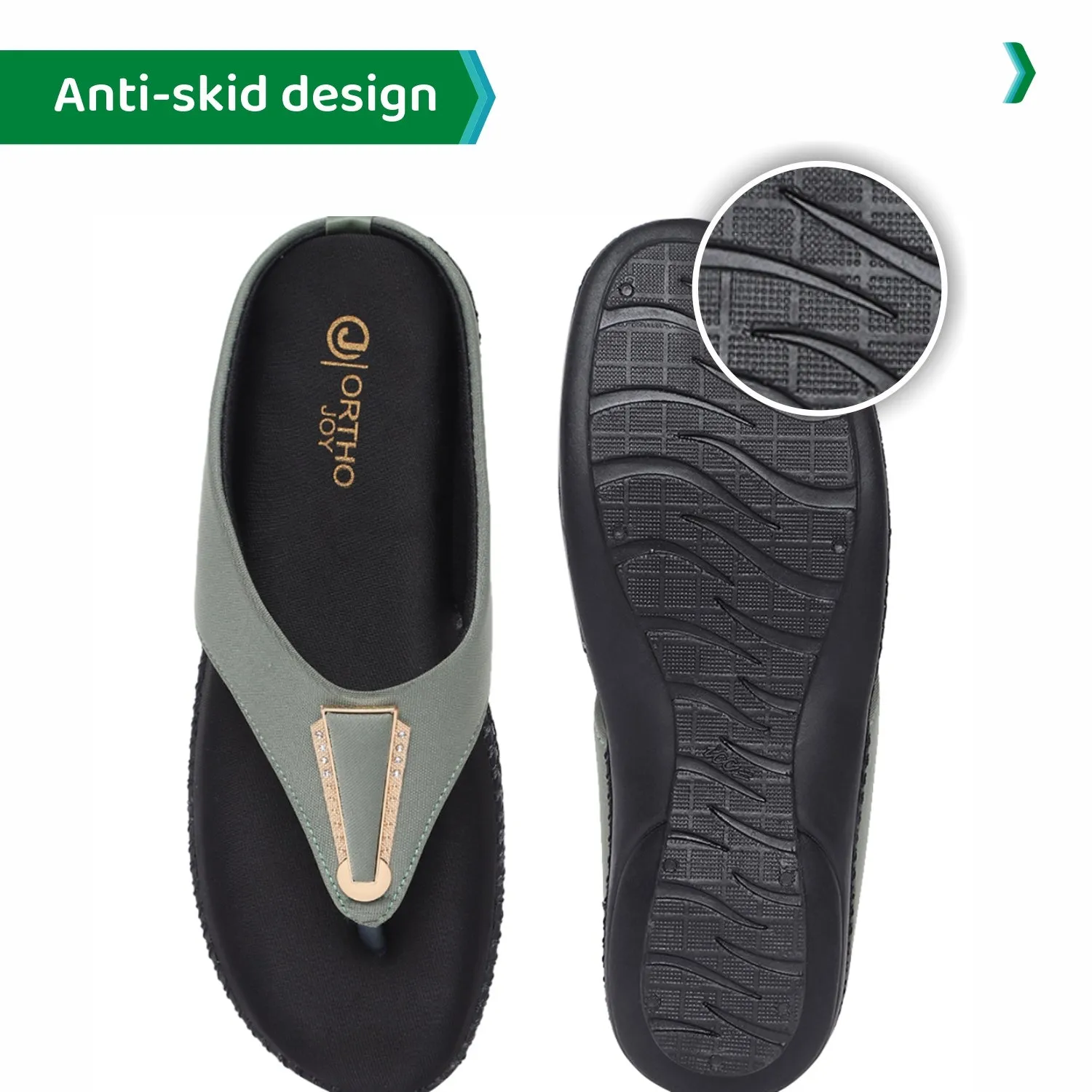 ORTHO JOY Fancy doctor slippers | Flat sandals